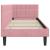 Cadru de pat colțar cu headboard Roz 80 x 200 cm Catifea GartenMobel Dekor