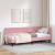 Cadru de pat colțar cu headboard Roz 80 x 200 cm Catifea GartenMobel Dekor