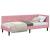 Cadru de pat colțar cu headboard Roz 80 x 200 cm Catifea GartenMobel Dekor