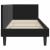 Cadru de pat colțar cu headboard Negru 80 x 200 cm Catifea GartenMobel Dekor