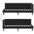 Cadru de pat colțar cu headboard Negru 80 x 200 cm Catifea GartenMobel Dekor