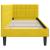 Cadru de pat colțar cu headboard Galben 80 x 200 cm Catifea GartenMobel Dekor