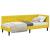 Cadru de pat colțar cu headboard Galben 80 x 200 cm Catifea GartenMobel Dekor