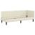 Cadru de pat colțar cu headboard Crem 80 x 200 cm Catifea GartenMobel Dekor