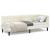 Cadru de pat colțar cu headboard Crem 80 x 200 cm Catifea GartenMobel Dekor