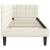 Cadru de pat colțar cu headboard Crem 80 x 200 cm Catifea GartenMobel Dekor