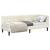 Cadru de pat colțar cu headboard Crem 80 x 200 cm Catifea GartenMobel Dekor