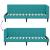 Cadru de pat colțar cu headboard Turcoaz 80 x 200 cm Catifea GartenMobel Dekor