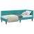 Cadru de pat colțar cu headboard Turcoaz 80 x 200 cm Catifea GartenMobel Dekor