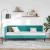Cadru de pat colțar cu headboard Turcoaz 80 x 200 cm Catifea GartenMobel Dekor