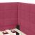 Cadru de pat colțar cu headboard bordo 90 x 190 cm Catifea GartenMobel Dekor