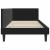 Cadru de pat colțar cu headboard Negru 90 x 190 cm Catifea GartenMobel Dekor