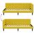 Cadru de pat colțar cu headboard Galben 90 x 190 cm Catifea GartenMobel Dekor