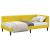 Cadru de pat colțar cu headboard Galben 90 x 190 cm Catifea GartenMobel Dekor
