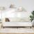 Cadru de pat colțar cu headboard Crem 90 x 190 cm Catifea GartenMobel Dekor