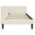 Cadru de pat colțar cu headboard Crem 90 x 190 cm Catifea GartenMobel Dekor