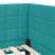 Cadru de pat colțar cu headboard Turcoaz 90 x 190 cm Catifea GartenMobel Dekor