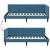Cadru de pat colțar cu headboard albastru 90 x 200 cm Catifea GartenMobel Dekor