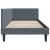 Cadru de pat colțar cu headboard Gri închis 90 x 200 cm Catifea GartenMobel Dekor