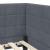 Cadru de pat colțar cu headboard Gri închis 90 x 200 cm Catifea GartenMobel Dekor