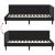 Cadru de pat colțar cu headboard Negru 90 x 200 cm Catifea GartenMobel Dekor