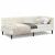 Cadru de pat colțar cu headboard Crem 90 x 200 cm Catifea GartenMobel Dekor