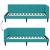 Cadru de pat colțar cu headboard Turcoaz 90 x 200 cm Catifea GartenMobel Dekor