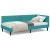 Cadru de pat colțar cu headboard Turcoaz 90 x 200 cm Catifea GartenMobel Dekor