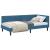 Cadru de pat colțar cu headboard albastru 100 x 200 cm Catifea GartenMobel Dekor