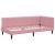 Cadru de pat colțar cu headboard Roz 100 x 200 cm Catifea GartenMobel Dekor