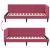 Cadru de pat colțar cu headboard bordo 100 x 200 cm Catifea GartenMobel Dekor