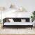 Cadru de pat colțar cu headboard Negru 100 x 200 cm Catifea GartenMobel Dekor