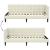 Cadru de pat colțar cu headboard Crem 100 x 200 cm Catifea GartenMobel Dekor