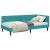 Cadru de pat colțar cu headboard Turcoaz 100 x 200 cm Catifea GartenMobel Dekor
