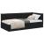 Cadru de pat colțar cu headboard Negru 100 x 200 cm țesătură GartenMobel Dekor