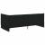 Cadru de pat colțar cu headboard Negru 100 x 200 cm țesătură GartenMobel Dekor