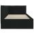Cadru de pat colțar cu headboard Negru 100 x 200 cm țesătură GartenMobel Dekor