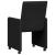 Scaun de sufragerie 2 pcs Negru 57 x 66 x 94 cm țesătură GartenMobel Dekor