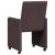 Scaun de sufragerie 2 pcs Maro închis 57 x 66 x 94 cm țesătură GartenMobel Dekor