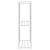 Raft de depozitare cu raft alb 43 x 27 x 90 cm Aluminiu GartenMobel Dekor