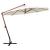 Umbrelă de soare suspendată cu stâlp de lemn, 350 cm, alb GartenMobel Dekor