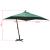 Umbrelă de soare suspendată, stâlp de lemn, 300x300 cm, verde GartenMobel Dekor