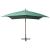 Umbrelă de soare suspendată, stâlp de lemn, 300x300 cm, verde GartenMobel Dekor