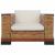 Set canapele cu perne, 3 piese, maro, ratan natural GartenMobel Dekor