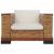 Set de canapele cu perne, 2 piese, maro, ratan natural GartenMobel Dekor