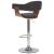 Scaune de bar, 2 buc., gri, lemn curbat și material textil GartenMobel Dekor