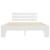 Cadru de pat cu tăblie, alb, 140x200 cm, lemn masiv de pin GartenMobel Dekor