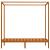 Cadru pat cu baldachin, maro miere, 90x200cm, lemn masiv pin GartenMobel Dekor