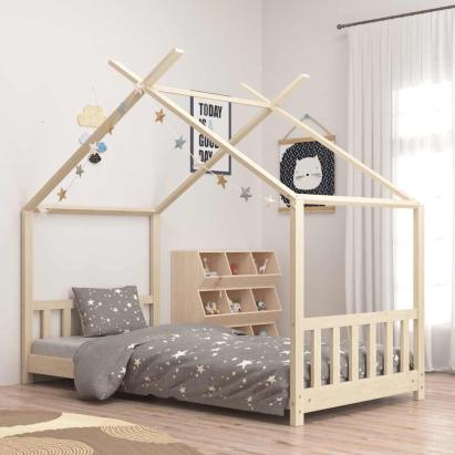 Cadru de pat pentru copii, 70 x 140 cm, lemn masiv de pin GartenMobel Dekor