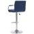 Scaun de bar, albastru, material textil GartenMobel Dekor